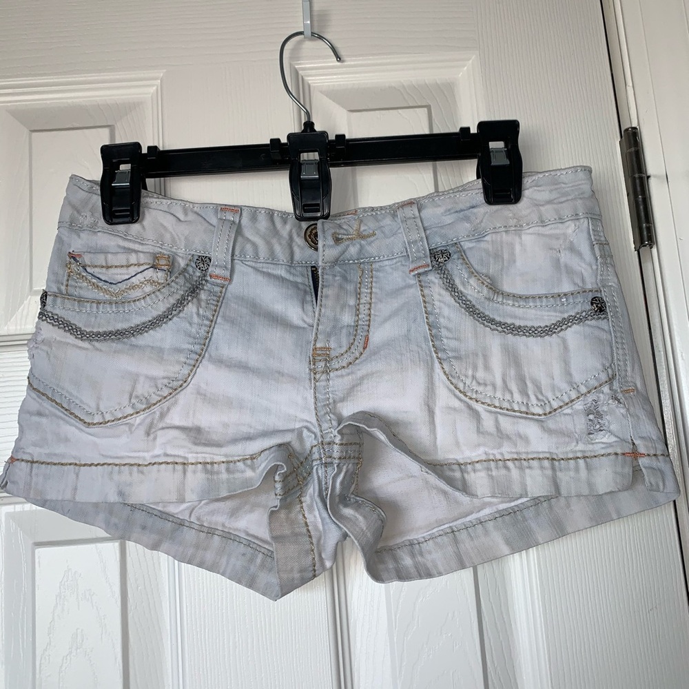 Hydraulic blue jean faded shorts